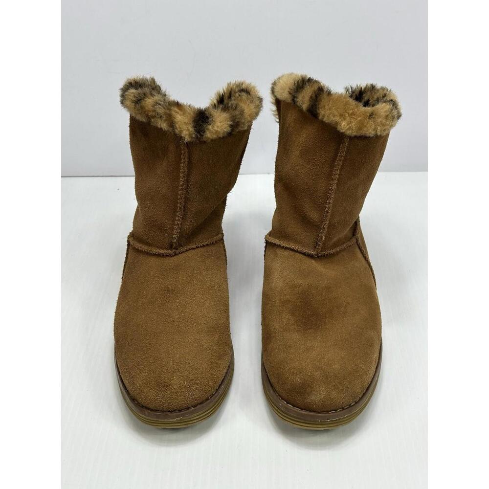 Skechers Boots Womens 7.5 Adorbs Polar Ankle Winter Snow 48627 Brown Suede